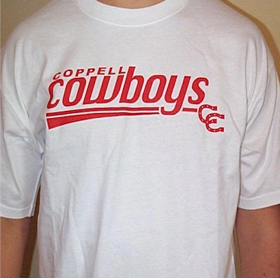 White Short Sleeve Coppell Cowboys T-Shirt